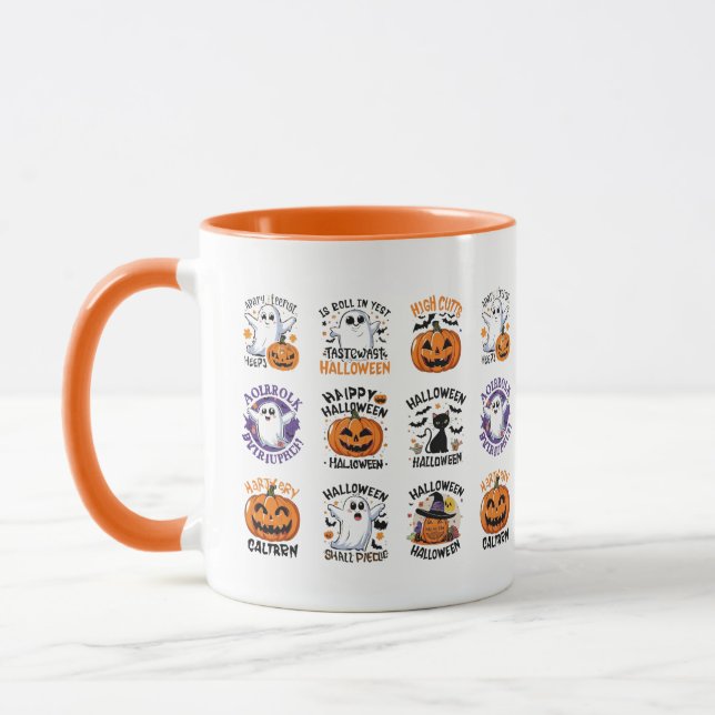 Halloween Spooky Puns" Fun and Humourous Mug (Left)
