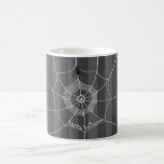 Halloween Spooky Scary Cute Spider Web Coffee Mug<br><div class="desc">Spooky spider in a spider web. Are you ready for some Halloween fun? then you will love this spooky black spider busy spinning a spooky web. The background is completely editable and can be changed to any colour. This fun whimsical design is sure to get your Halloween started right. The...</div>