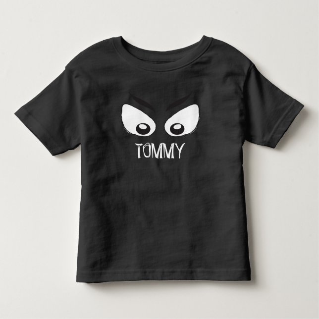 Halloween Spooky Scary Ghost Eyes Cute Funny Toddler T-Shirt (Front)