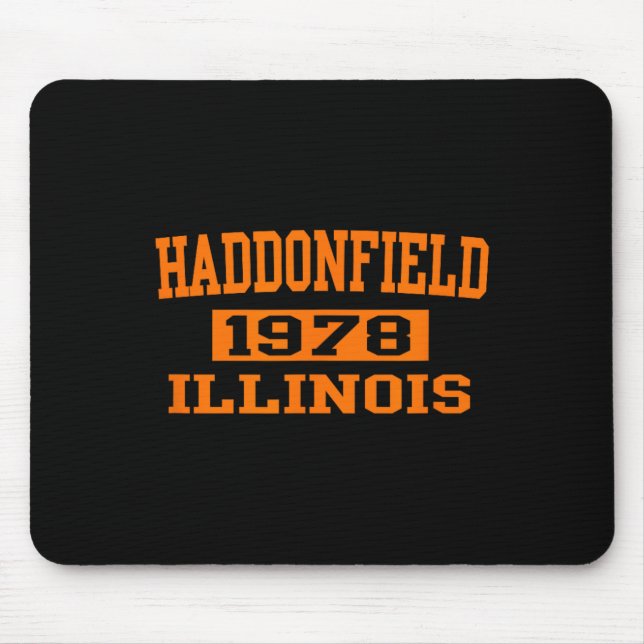 Halloween Spooky Scary Haddonfield Illinois Hallow Mouse Pad (Front)
