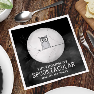 Halloween Spooky Scary Owl Spooktacular Cute Napki Napkin