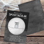 Halloween Spooky Scary Owl Whimsical Spooktacular Invitation<br><div class="desc">This spooky owl sitting in the dark foggy moonlight is a great way to invite your quests to your Spooktacular Halloween party. this design features Halloween spooky creepy scary cute, minimalist simple typography, modern black and white, spooky owl tree branch fog, full moon moonlight night, whimsical fun funny humour, gothic...</div>