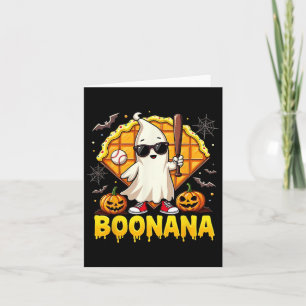 Halloween Spooky Season Boonana Cute Ghost Nana  Card