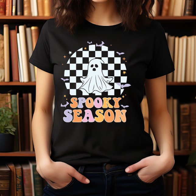 HALLOWEEN SPOOKY SEASON GHOST & BATS T-Shirt (Creator Uploaded)