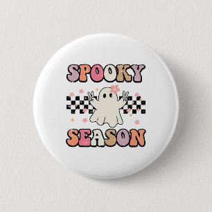 Halloween Spooky Season Ghost Peace Costume Women  6 Cm Round Badge