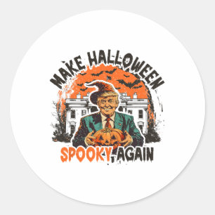 Halloween Spooky Season President  Classic Round Sticker