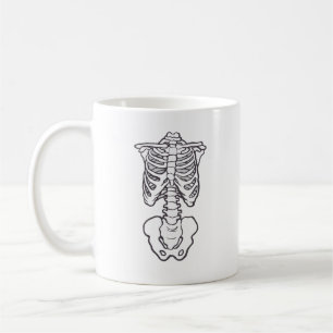 Halloween Spooky Skeleton Bones Rib Cage Coffee Mug