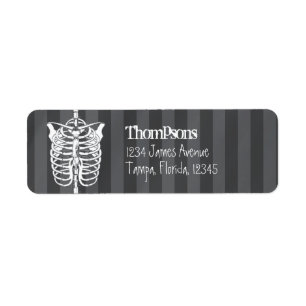 Halloween Spooky Skeleton Scary Return Address