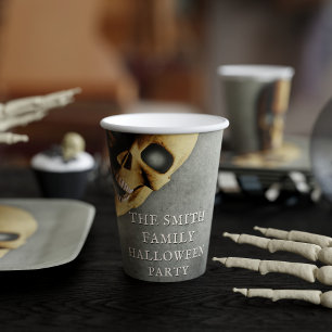 Halloween Spooky Skeleton Skull Party Paper Cups