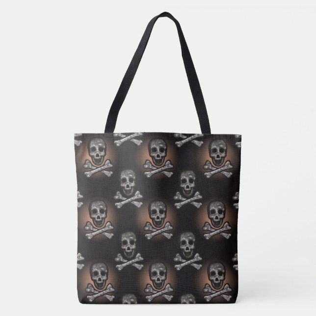 Halloween Spooky Skulls Pattern Tote Bag (Front)