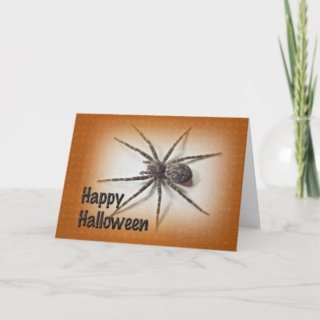 Halloween Spooky Spider Greeting Card (Front)