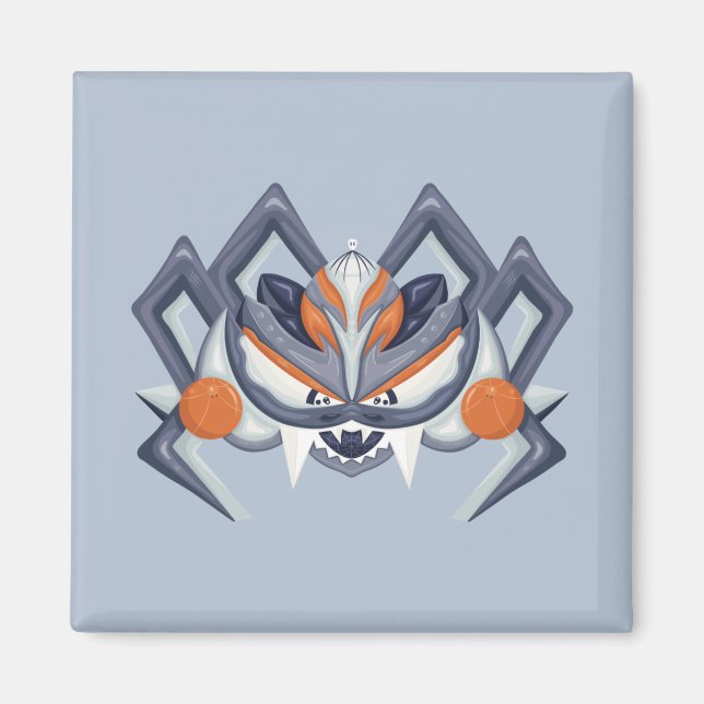 Halloween Spooky Spider / King of Pumpkin Magnet (Front)