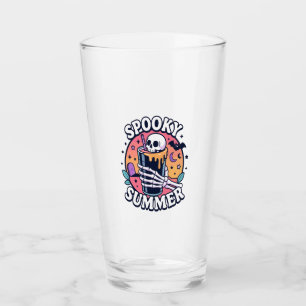 Halloween Spooky Summer Skeleton Drink Glass