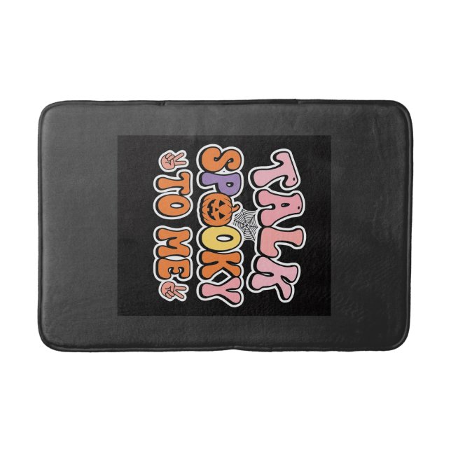 Halloween Spooky Talk Spooky To Me Design_1 Bath Mat (Front)
