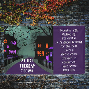 Halloween Spooky Town Community Family Banner
