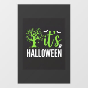 Halloween Spooky Tree Bats Vector Design_1