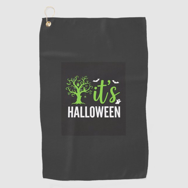 Halloween Spooky Tree Bats Vector Design_1 Golf Towel (Front)
