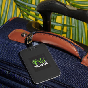 Halloween Spooky Tree Bats Vector Design_1 Luggage Tag