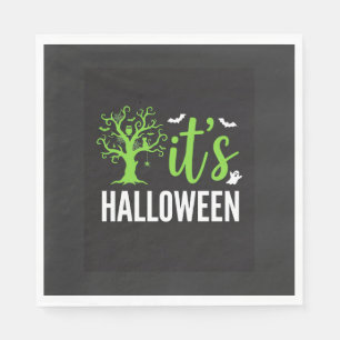 Halloween Spooky Tree Bats Vector Design_1 Napkin