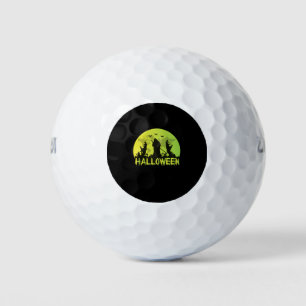 Halloween-spooky-witch-cute-skull-black-funny Golf Balls