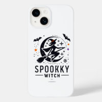 Halloween Spooky Witch Design - Flying on Broom