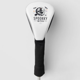Halloween Spooky Witch Design - Flying on Broom Golf Head Cover