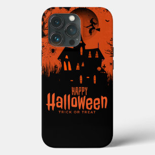 Halloween Spooky Witch with Moon & Bats iPhone 13 Pro Case