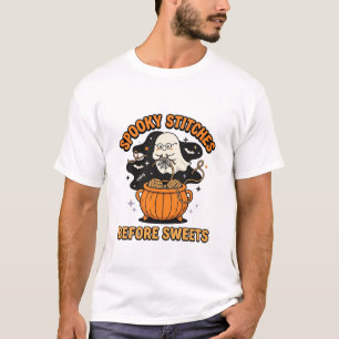 Halloween Spooky Yarn Ghost T-Shirt