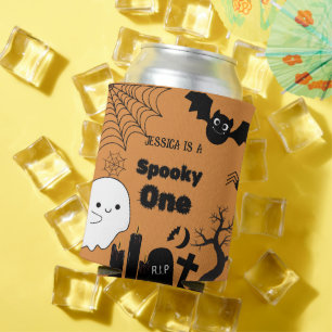 Halloween Sppoky One First Birthday party Can Cooler