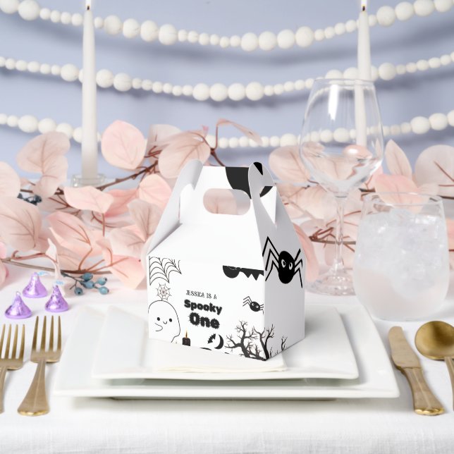 Halloween Sppoky One First Birthday party Favour Box (Wedding)