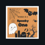 Halloween Sppoky One First Birthday party Napkin<br><div class="desc">Spooky one  halloween Paper plate!" This is ideal for an October birthday or a spooky party. The template is ready for you to modify,  and there are related things in my store,  under the eerie Halloween collection.</div>