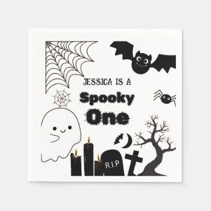 Halloween Sppoky One First Birthday party Napkin