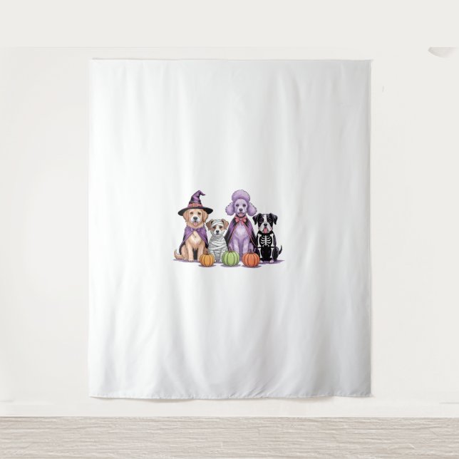 Halloween Squad Dog Tapestry (Front)
