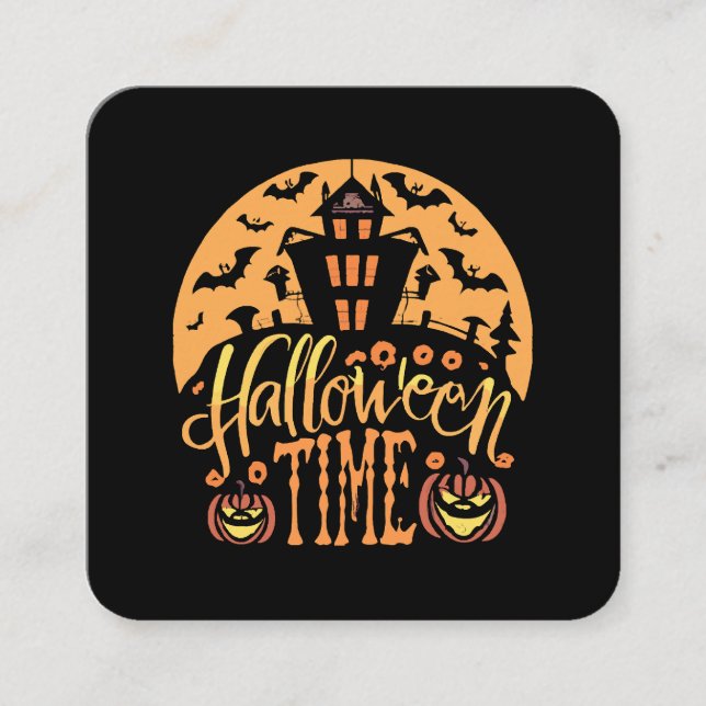 Halloween Square Business Card (Front)