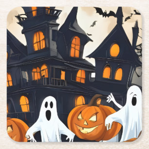 Halloween Square Paper Coaster