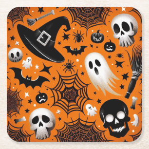 Halloween Square Paper Coaster