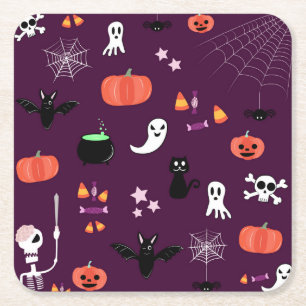 Halloween Square Paper Coaster