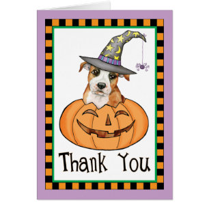 Halloween Staffordshire Bull Terrier Thank You