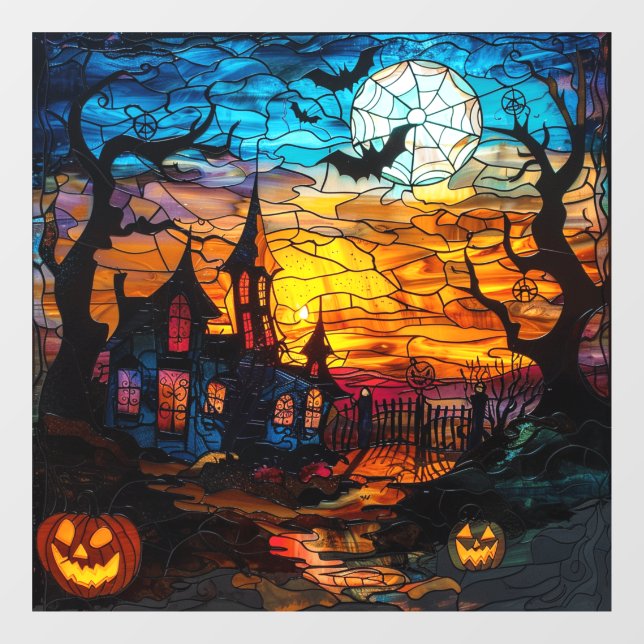 Halloween Stained Glass Art Window Clings (Sheet)