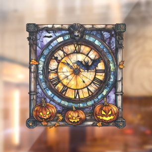 Halloween Stained Glass Steampunk Window Cling