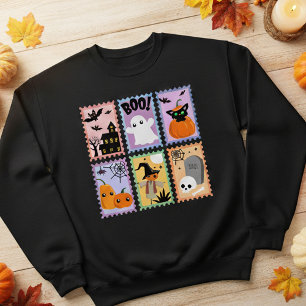 Halloween Stamp Collage Women’s Sweatshirt