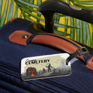 Halloween Stamp Collection "Creepy Cemetery"  Luggage Tag