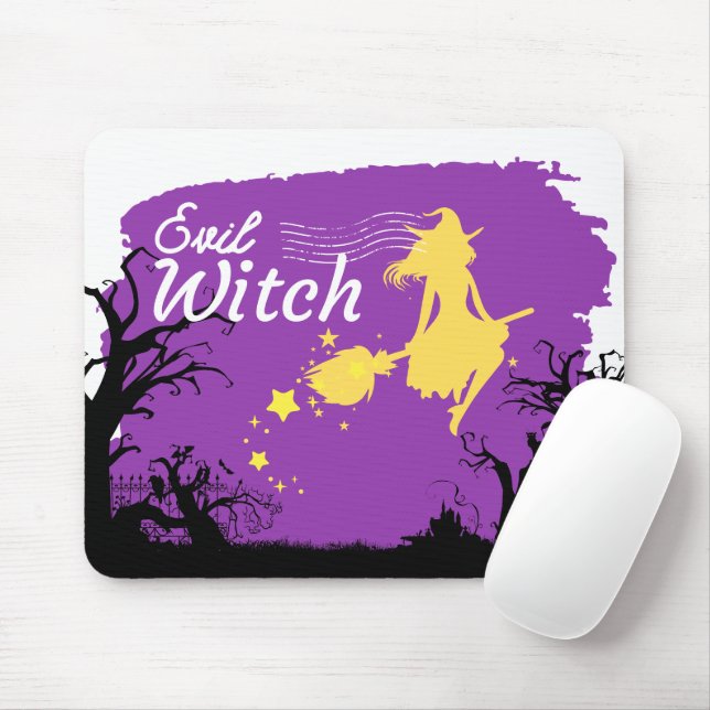 Halloween Stamp Collection "Evil Witch" Mouse Pad (With Mouse)