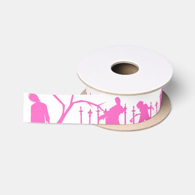 Halloween Stamp Collection "Mummy Unleashed" Satin Ribbon (Spool)