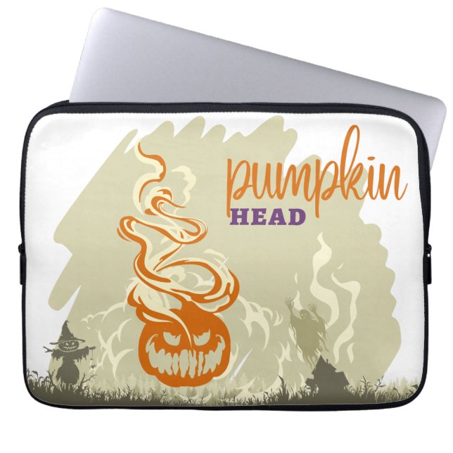 Halloween Stamp Collection "Pumpkinhead" Laptop Sleeve (Front)