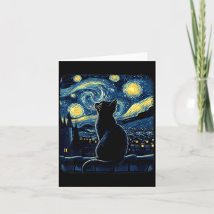 Halloween Starry Art Night Sky Art Painting Black Card