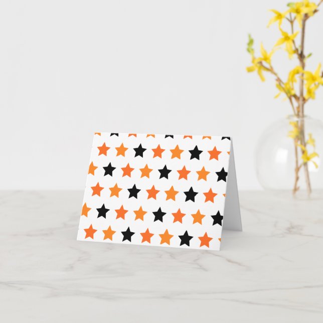 Halloween Stars Card (Yellow Flower)