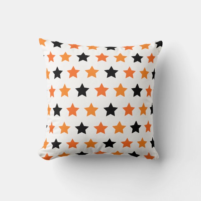 Halloween Stars Throw Pillow (Front)