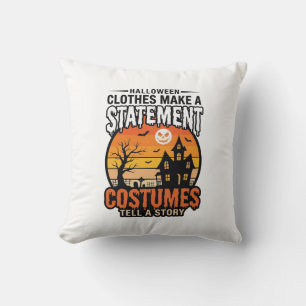 Halloween Statement Costumes Vintage T-Shirt Desig Cushion