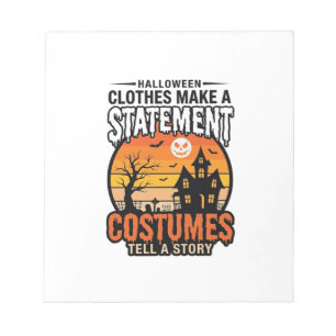 Halloween Statement Costumes Vintage T-Shirt Desig Notepad